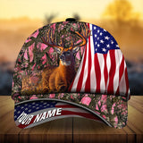 Maxcorners Premium Florapunk Flag Deer Hunting Personalized Hats 3D