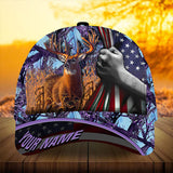 Maxcorners Premium Florapunk Flag Pull Deer Hunting Personalized Hats 3D