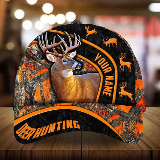 Max Corners Eternity Ancient Deer Hunting Camo Pattern 3D Multicolor Personalized Cap