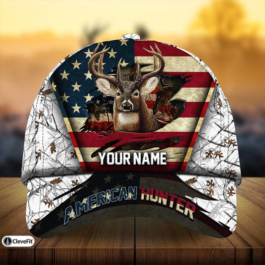 Max Corners Premium Best Gash American Hunter 3D Multicolor Personalized Cap