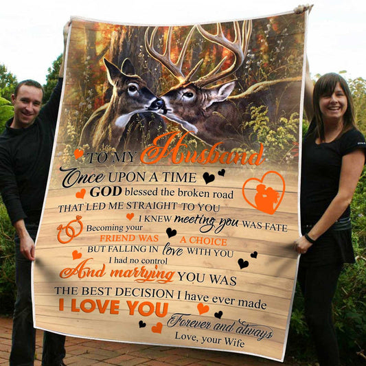 Maxcorners To My Husband One Upon A Time Deer Fleece - Blanket