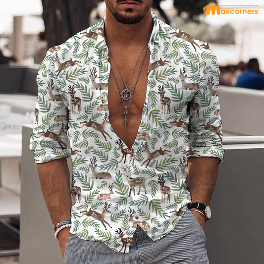 Maxcorners Awesome Deer Casual Shirt PT01