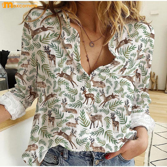 Maxcorners Awesome Deer Casual Shirt PT01
