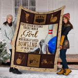 Maxcorners Once Upon A Time There Was A Girl Bowling Blanket