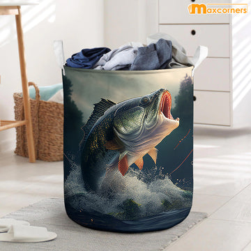 Maxcorners Bass Fishing All Over Printed Basket