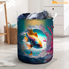 Maxcorners Colorful Fishing All Over Printed Basket