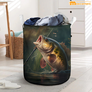Maxcorners Bass Fishing All Over Printed Basket