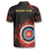 Maxcorners On Fire Red Skull Personalized Name 3D Shirt
