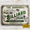 Maxcorners Personalized Billiard Club No Talk More Chalk All Printed 3D Classic Metal Sign