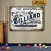 Maxcorners Personalized Billiard Pool Room All Printed 3D Classic Metal Sign