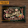 Maxcorners Personalized Billiards Game Room Neon All Printed 3D Classic Metal Sign