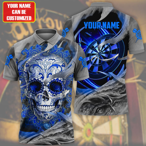 Max Corners Sugar Skull Darts Multicolored 3D Personalized Sport Jersey Polo Shirt