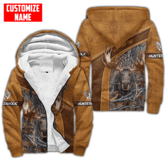 Maxcorners Moose Hunting Personalized Name 3D Over Printed Hoodie
