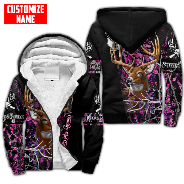 Maxcorners Country Girl Hunter Personalized Name 3D Over Printed Hoodie