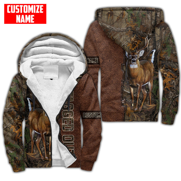 Maxcorners Deer Hunting Personalized Name 3D Over Printed Hoodie
