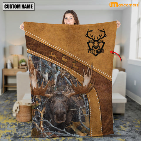 Maxcorners Personalized Moose Hunting Blanket