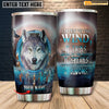 Personalized Native Wolf Tumbler