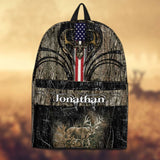 Maxcorners Deer Hunting Name State & Flag Personalized Backpack