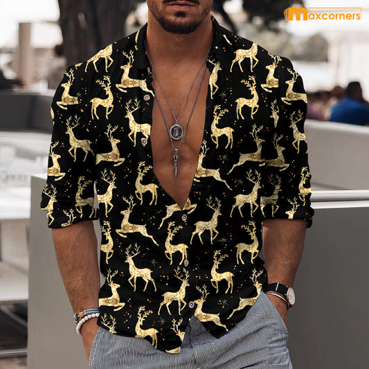 Maxcorners Deer Casual Shirt Multicolor