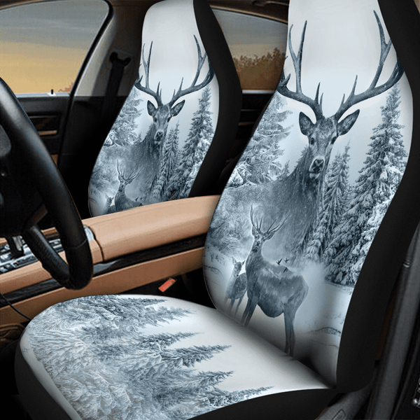 Maxcorners White Deer Hunting Car Seat Cover