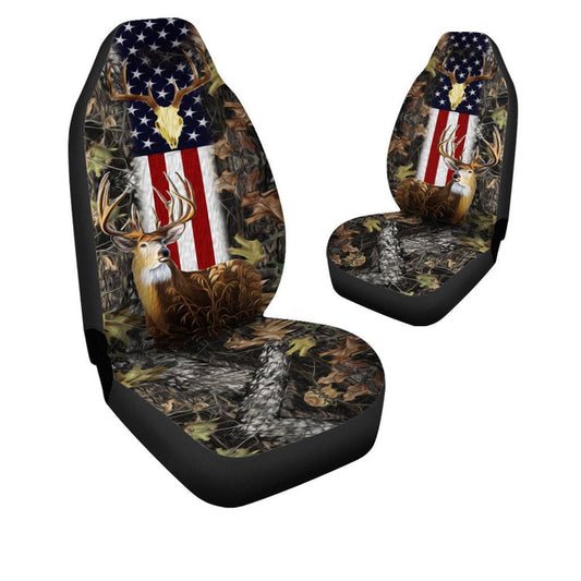 Maxcorners American Deer Hunter Car Seat Cover