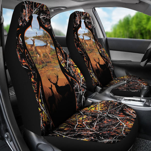Maxcorners Deer Hunting Camo Car Seat Cover