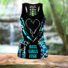 Maxcorners Reel Girls Fish Blue Camo Fishing