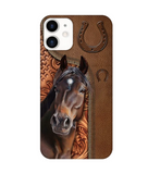 Horse Love Leather Pattern Personalized Phone Case - IPHONE