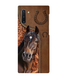 Horse Love Leather Pattern Personalized Phone Case - Samsung