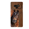 Horse Love Leather Pattern Personalized Phone Case - Samsung