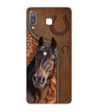 Horse Love Leather Pattern Personalized Phone Case - Samsung