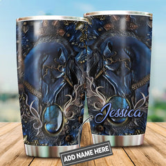 Maxcorners Custom Name Horse Stainless Steel Tumbler 06