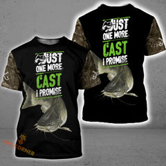 Maxcorners Just One More Cast I Promise Shirt 3D Design All Over Printed