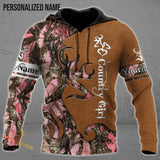 Maxcorners Customized Name Country Girl 3D Design All Over Printed