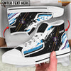 Maxcorners Watercolor Billiard Personalized Name High Top Shoes