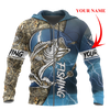 Maxcorners Personalized Name Bass Fishing Sport - Blue Version 3d All Over Printed Shirts