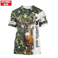 Maxcorners Customized Name Deer Hunting 2 3D Design All Over Printed