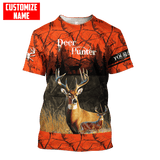 Maxcorners Personalized Name Deer Hunting Orange Green Camo 3D Design All Over Printed
