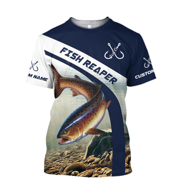 Maxcorners Custom Name Orange Trout-Salmon Fishing Design