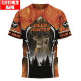 Maxcorners Deer Hunting Orange Personalized Name 3D Over Printed Hoodie