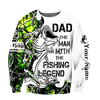 Maxcorners Custom Name Dad Bass Fishing Tattoo