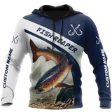 Maxcorners Custom Name Orange Trout-Salmon Fishing Design