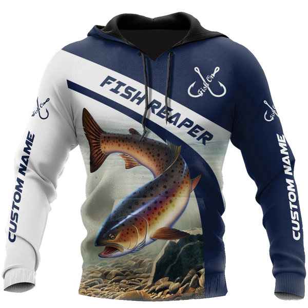Maxcorners Custom Name Orange Trout-Salmon Fishing Design