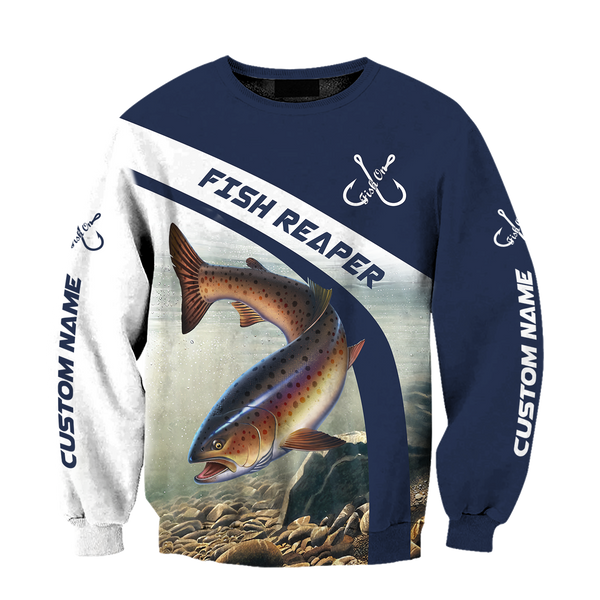 Maxcorners Custom Name Orange Trout-Salmon Fishing Design