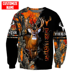 Maxcorners Deer Hunting Personalized Name 3D Over Printed Hoodie