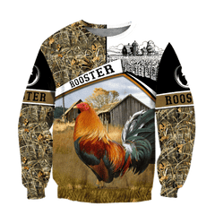 Maxcorners Brown Red Rooster Unisex Deluxe Hoodie
