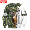 Maxcorners Customized Name Deer Hunting 2 3D Design All Over Printed