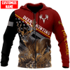 Maxcorners Deer Hunting Personalized Name 3D Over Printed Hoodie