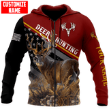 Maxcorners Customized Name Deer Hunting 9 3D Design All Over Printed