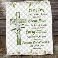 Maxcorners Christian Every Day God Thinks of You  Quilt - Blanket